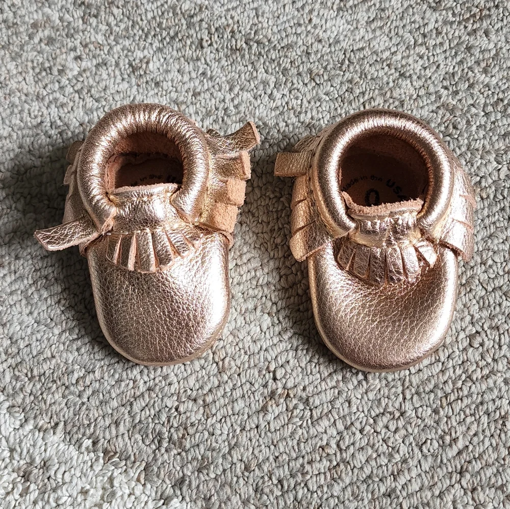 Freshly Picked Rose Gold Moccasins